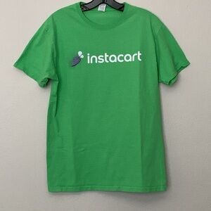 Fruit of the Loom Instacart Green T-Shirt with White Logo